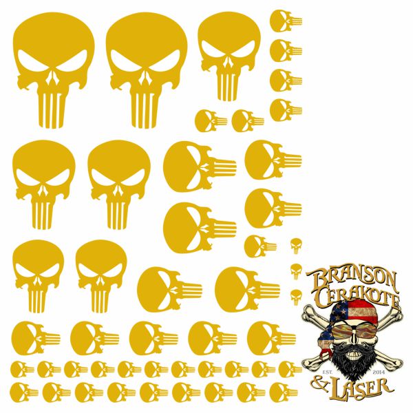 Punisher Stencil Sheet  Branson Cerakote & Laser